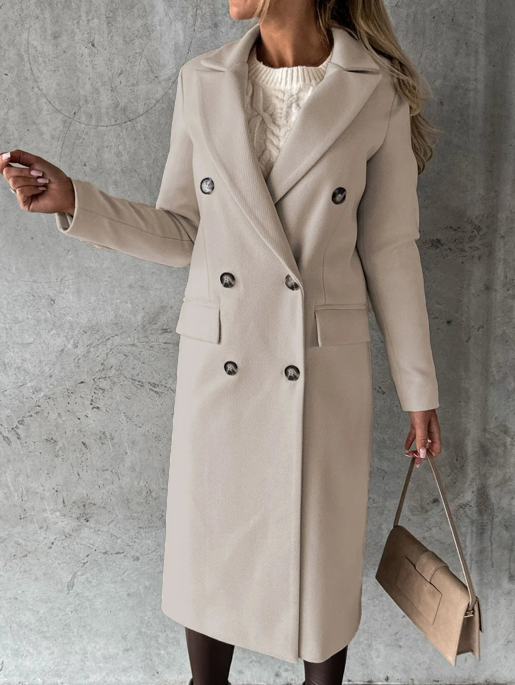 Vittoria Double Breasted Long Coat