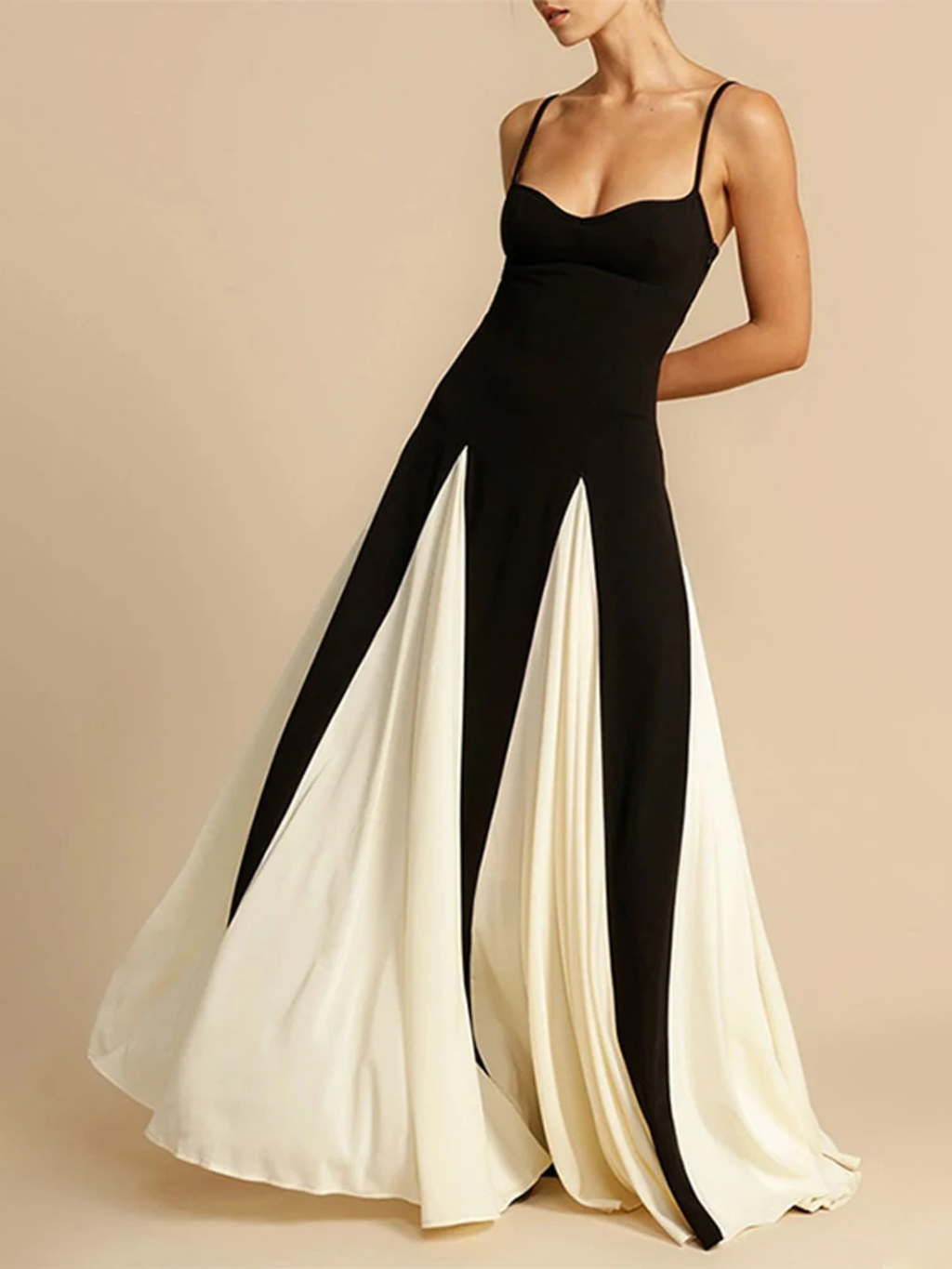 Angélique Flared Formal Wedding Guest Maxi Dress