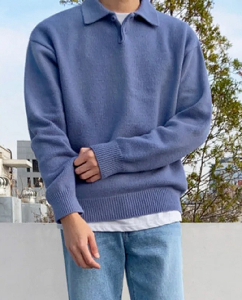The FRIENDZWEAR Button Polo Sweater
