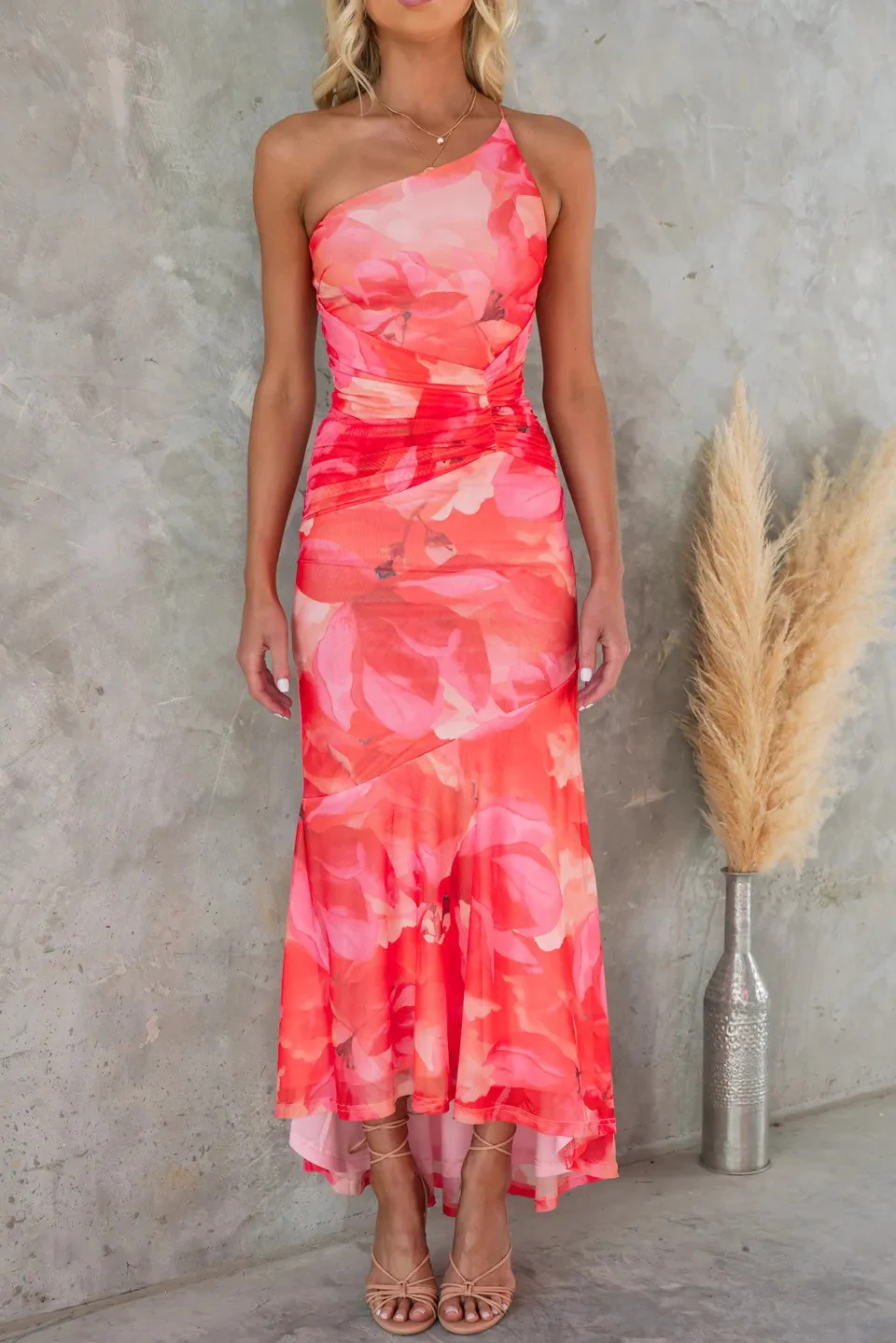 Xanthe Floral Wedding Guest Midi Dress
