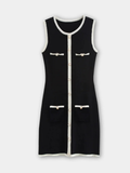 Alessia Sleeveless Bodycon Ribbed Knit Sweater Mini Dress