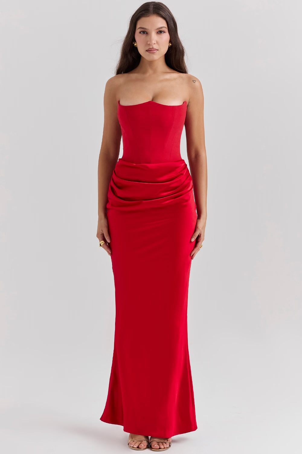 Quillia Satin Formal Maxi Dress