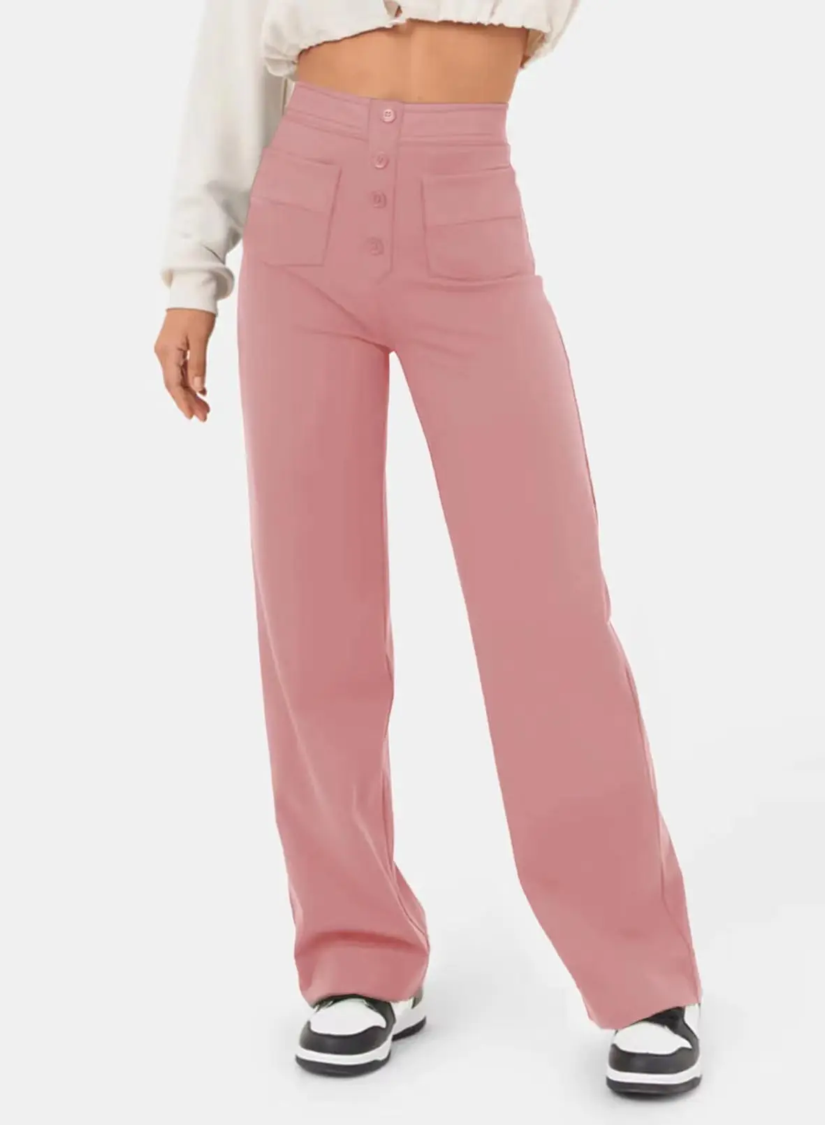 High Waist Wide Leg Pants
