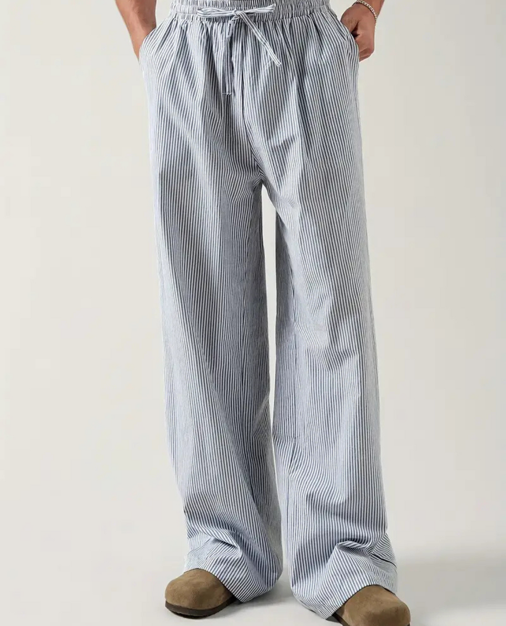 Riviera Stripe Cotton Trousers