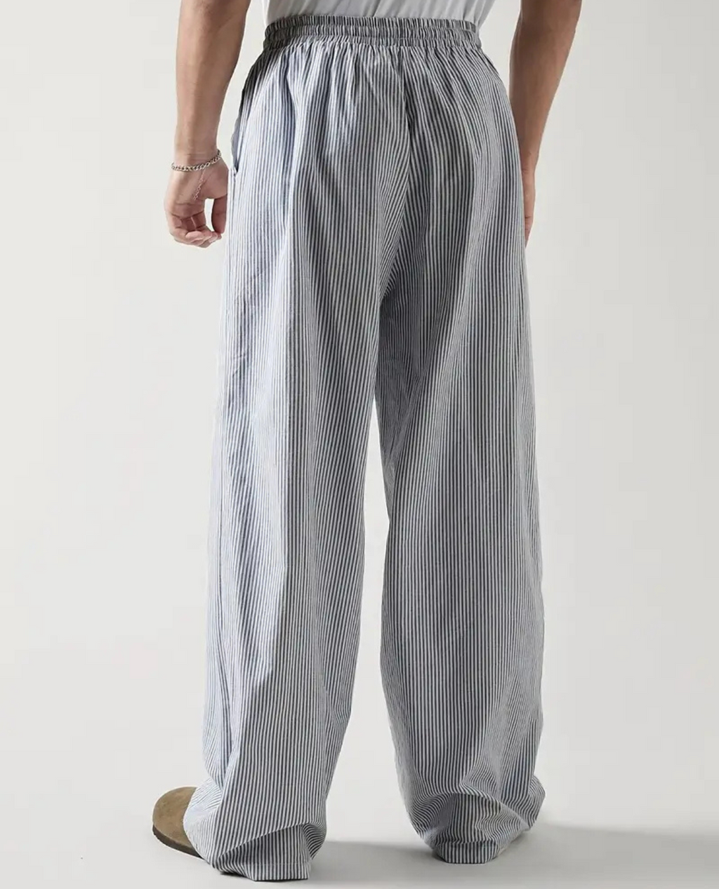 Riviera Stripe Cotton Trousers