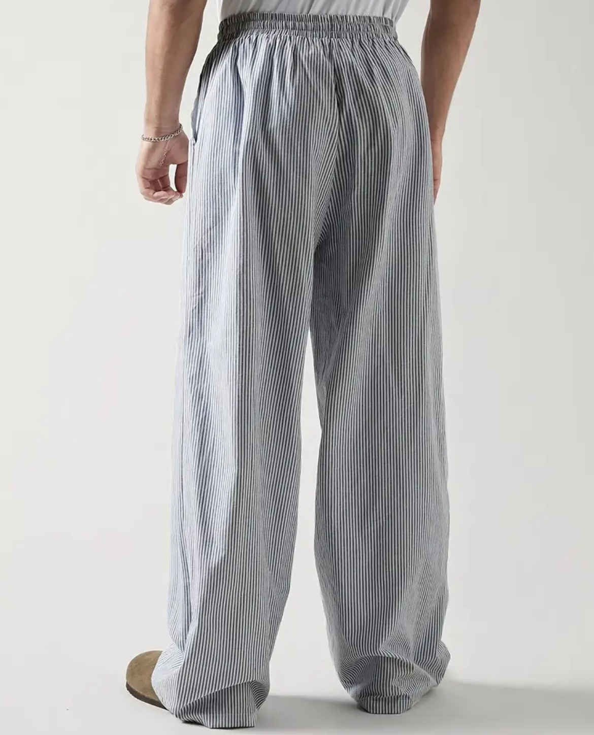 Riviera Stripe Cotton Trousers