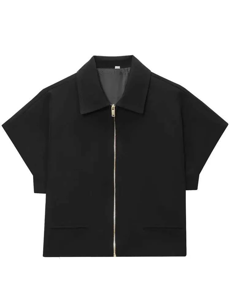 Venora Zip Front Structured Summer Top