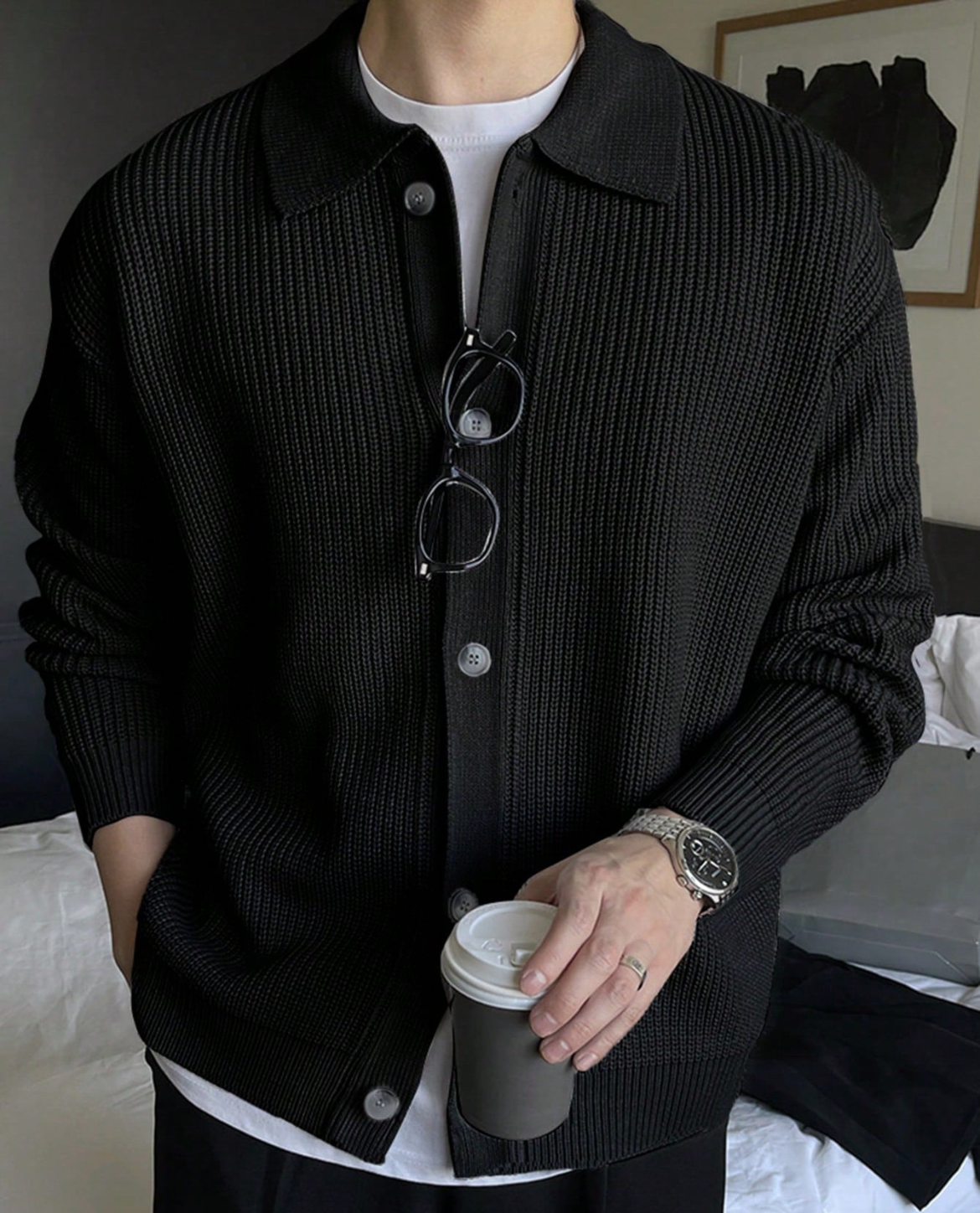 Como Button Knit Cardigan