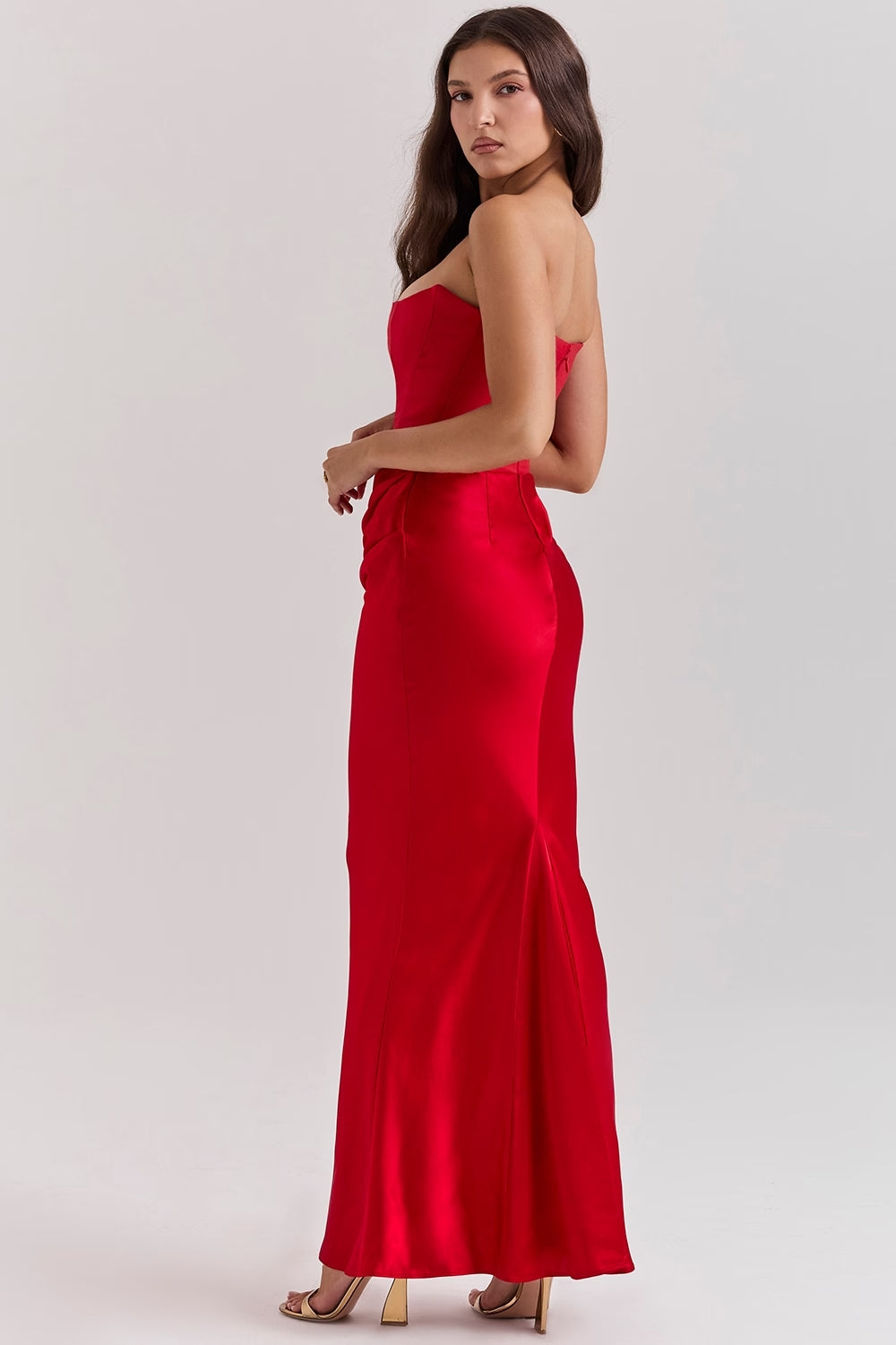 Quillia Satin Formal Maxi Dress