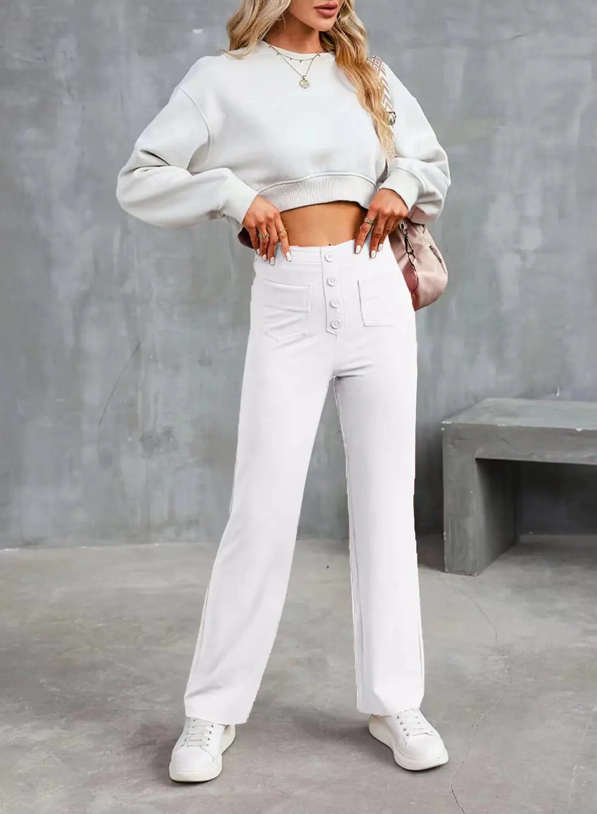 High Waist Wide Leg Pants
