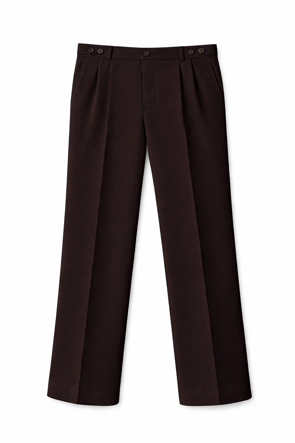 Walnut Brown Adjustable pleated pants