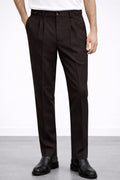 Walnut Brown Adjustable pleated pants