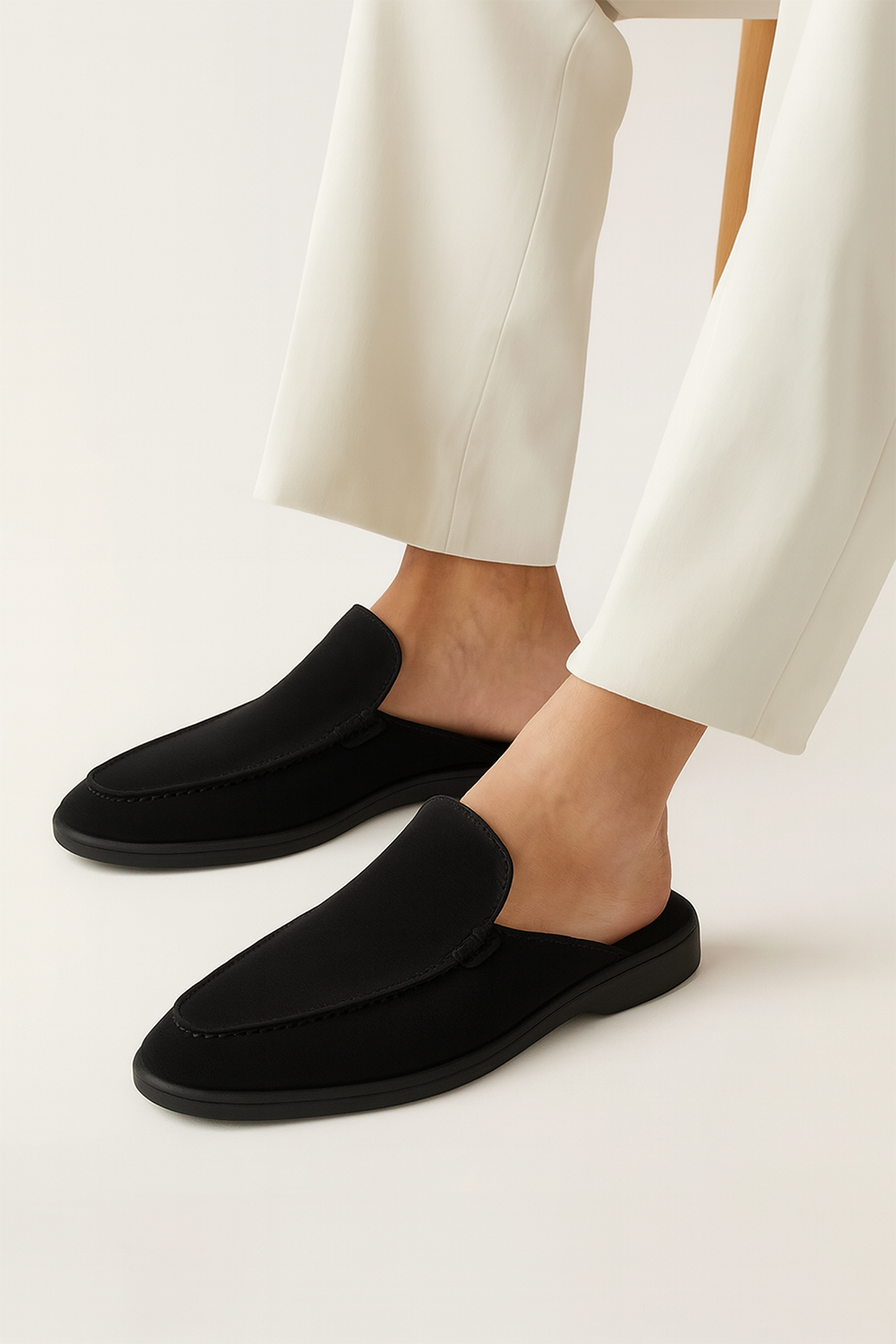 Black Slide Loafers