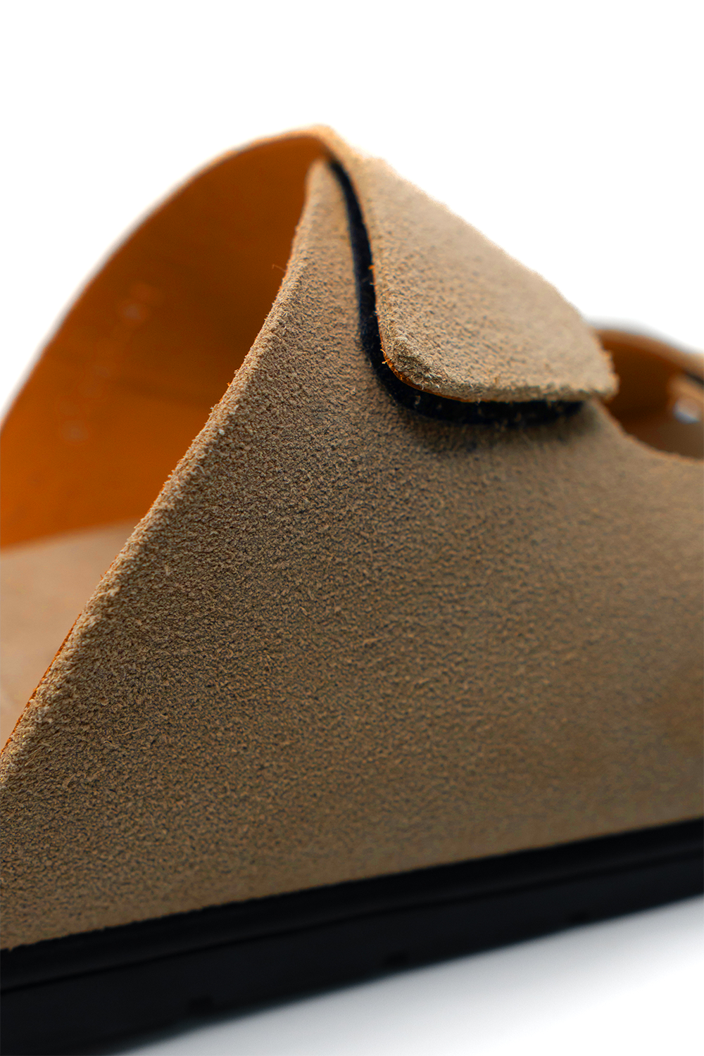 Tan Brown Suede Slides