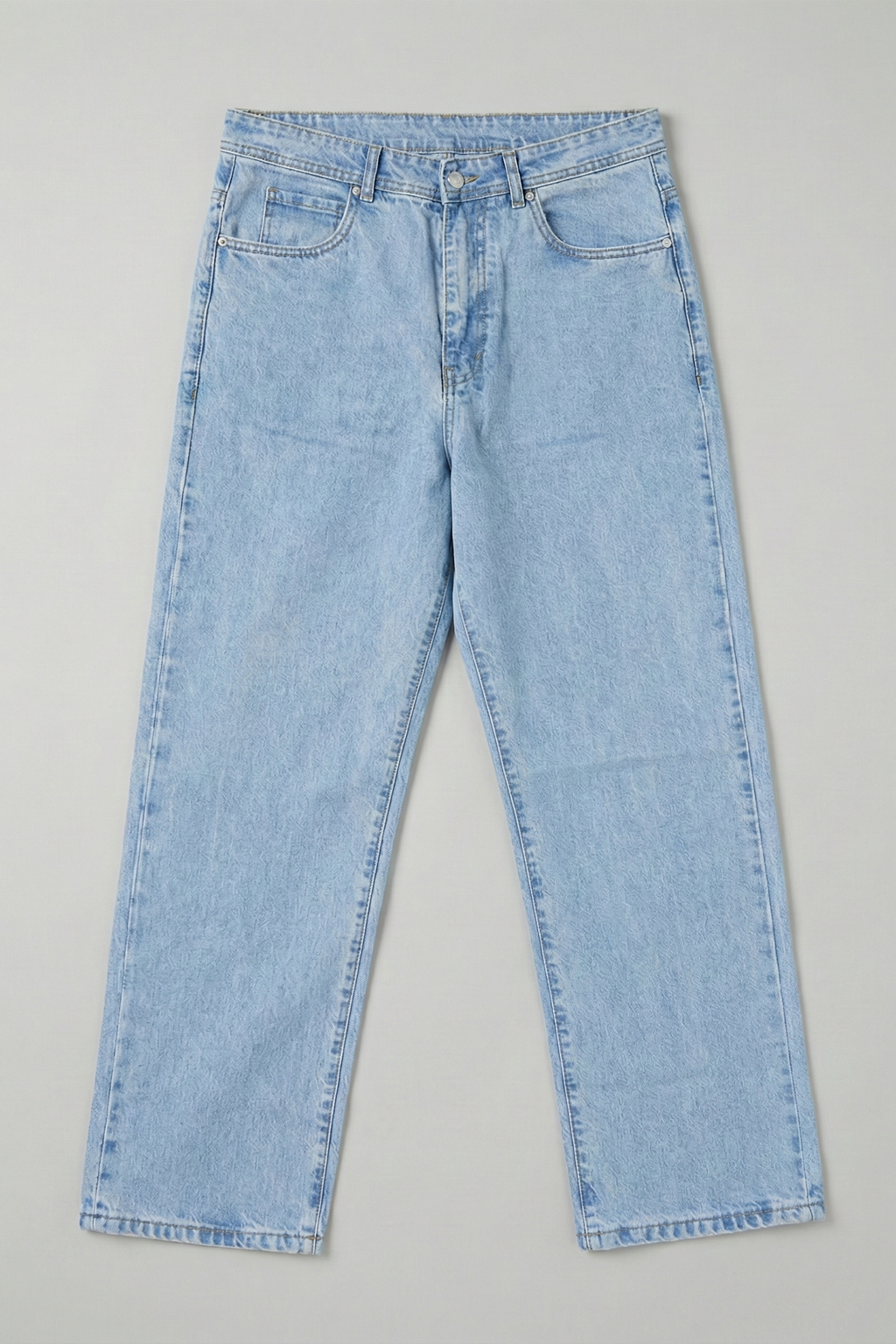 Light Blue Straight Fit Denim