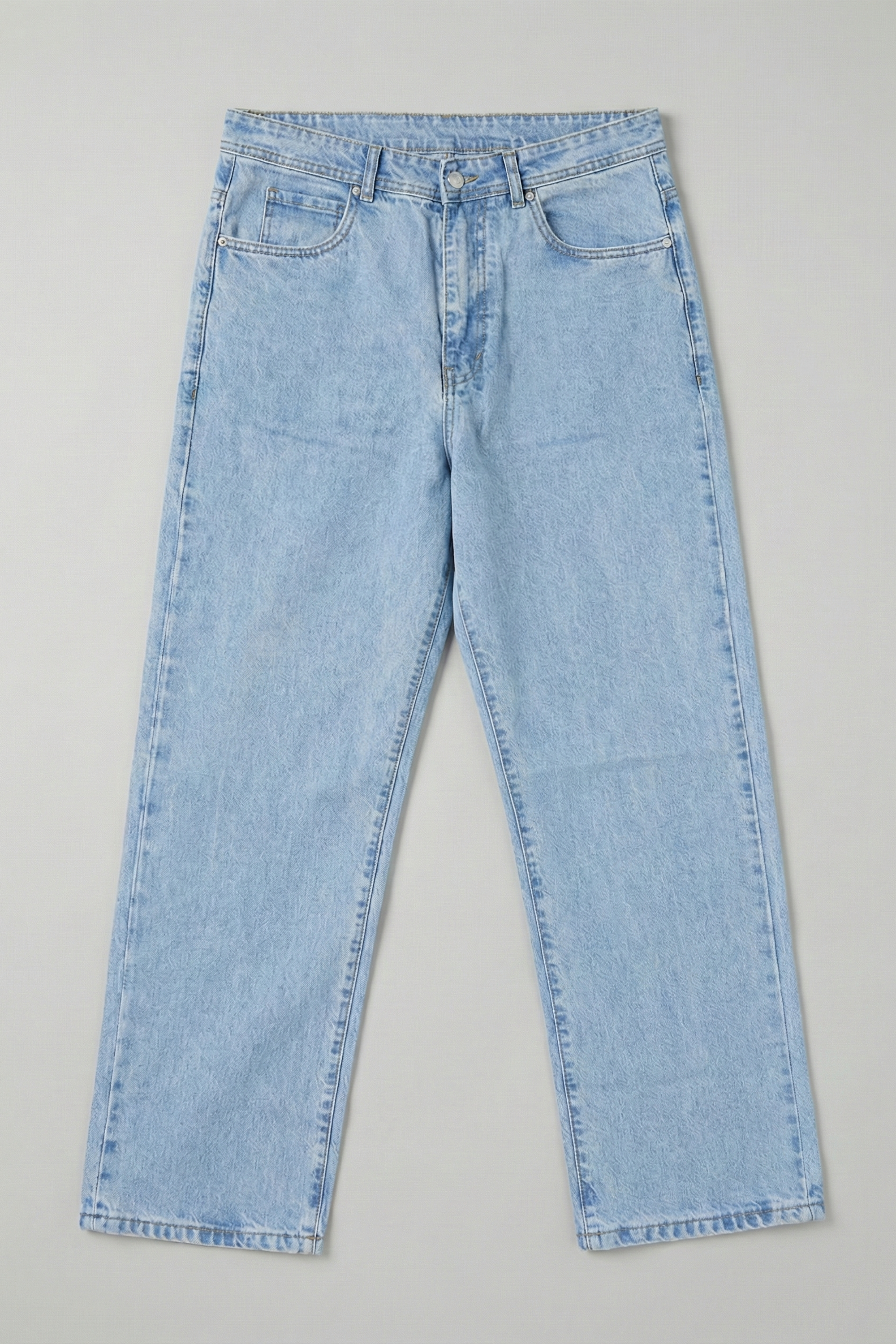 Light Blue Straight Fit Denim