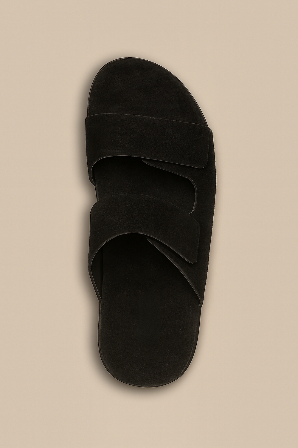 Black Suede Slides