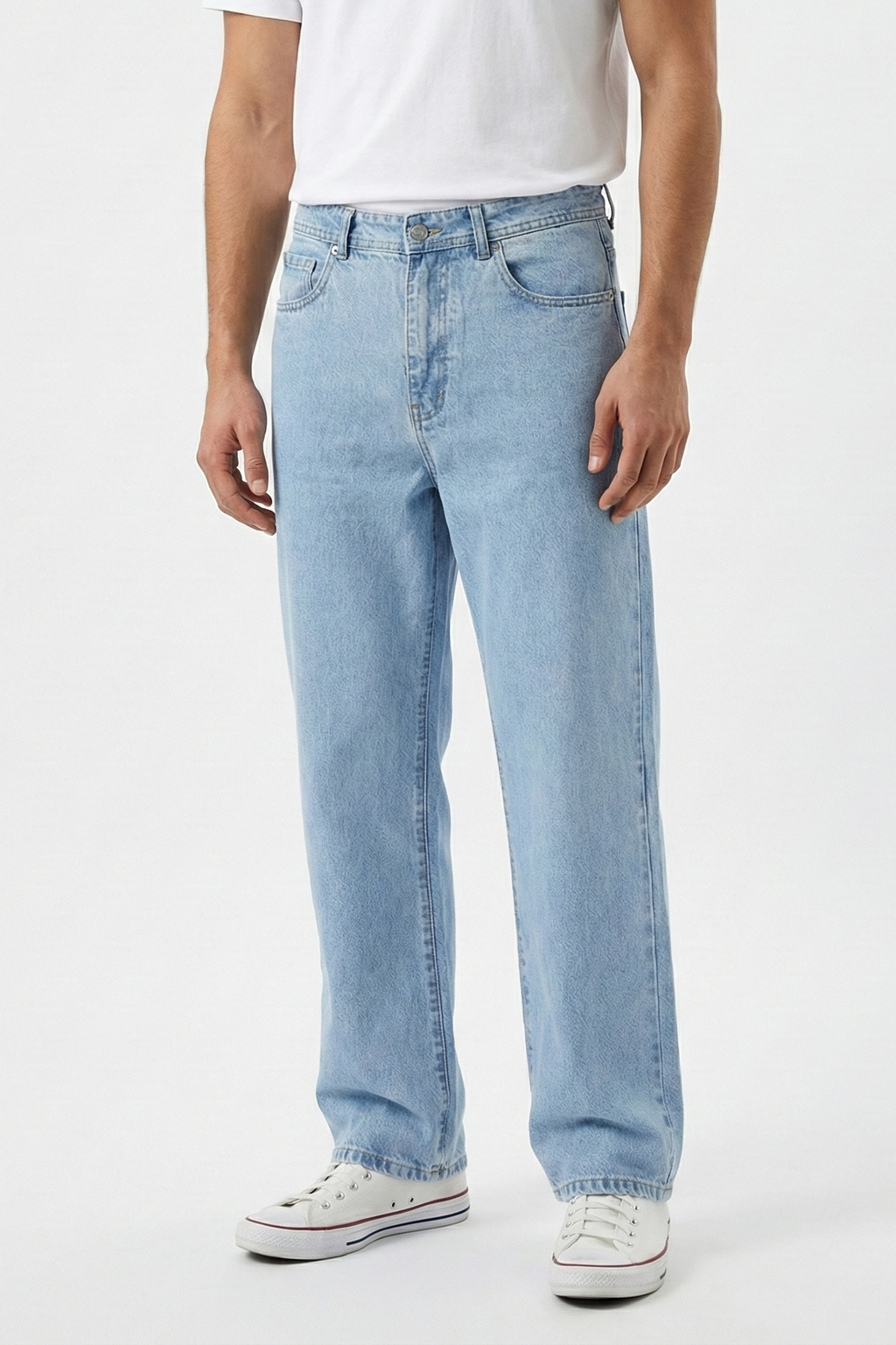 Light Blue Straight Fit Denim