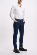 Dark Blue Denim with Golden Thread