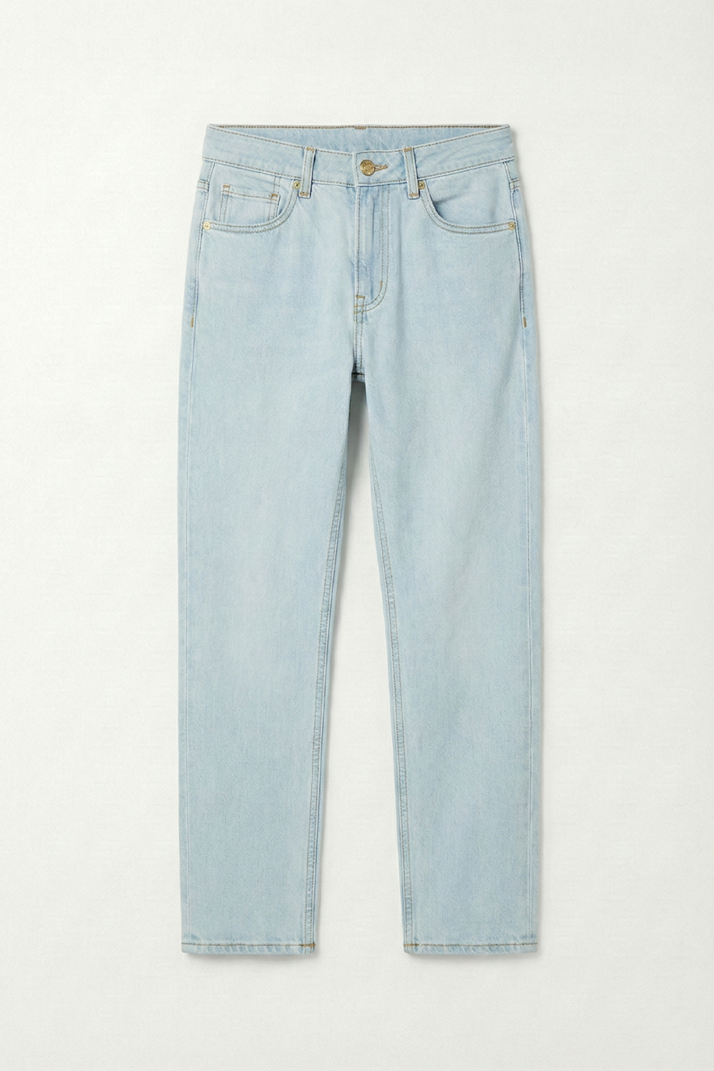 Ice Blue Denim with Golden Thread