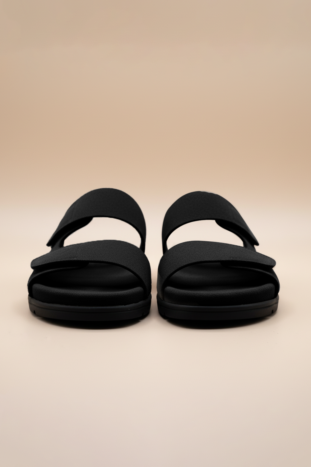 Black Suede Slides