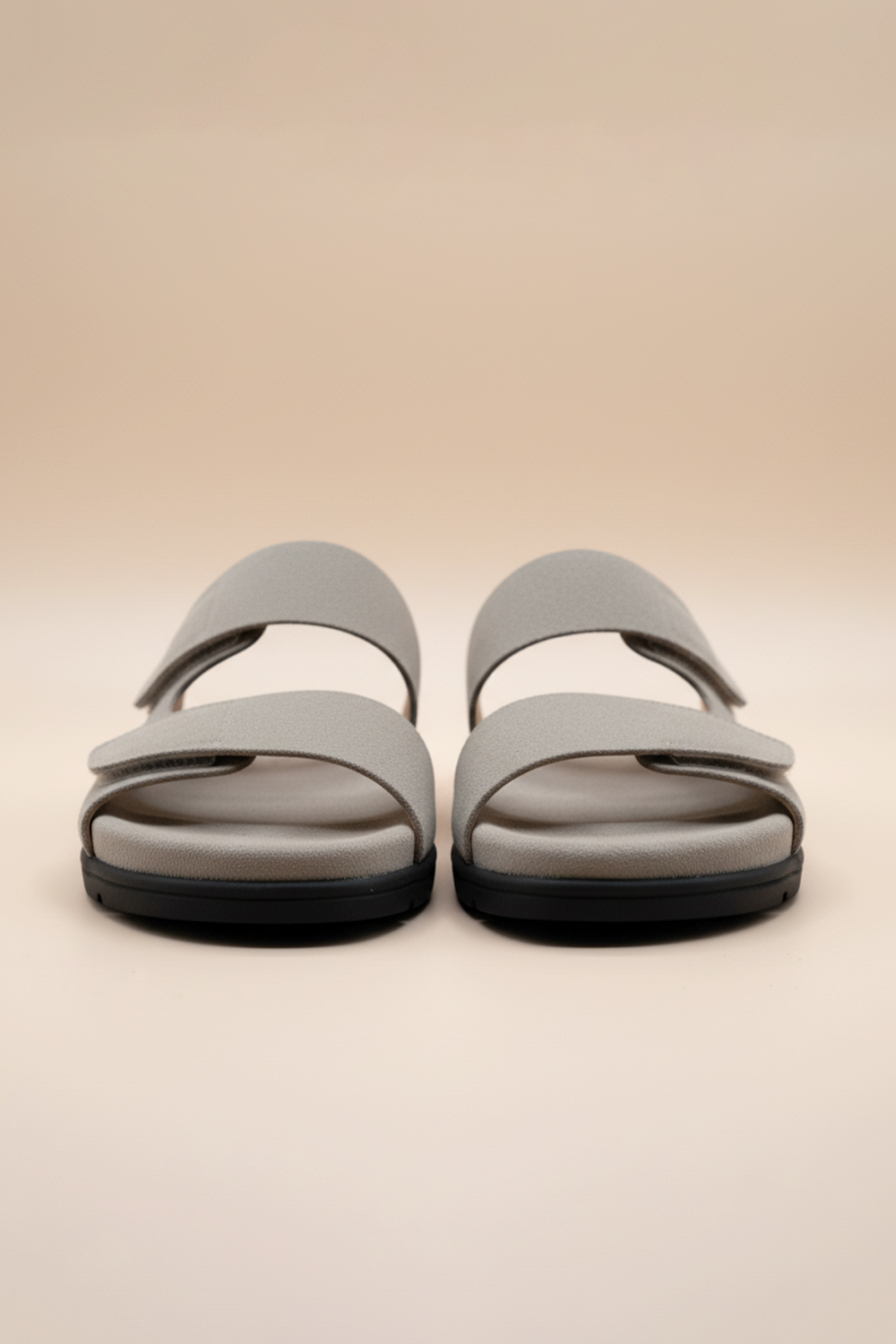 Grey Suede Slides