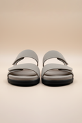 Grey Suede Slides