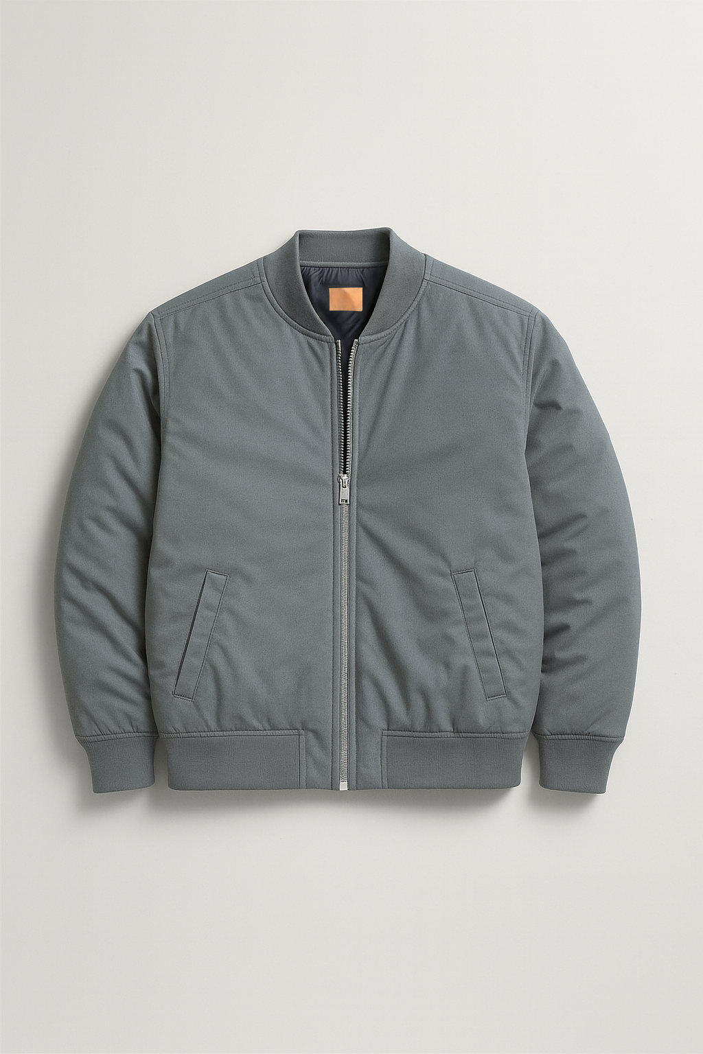 Steel Grey Windshell Bomber Jacket