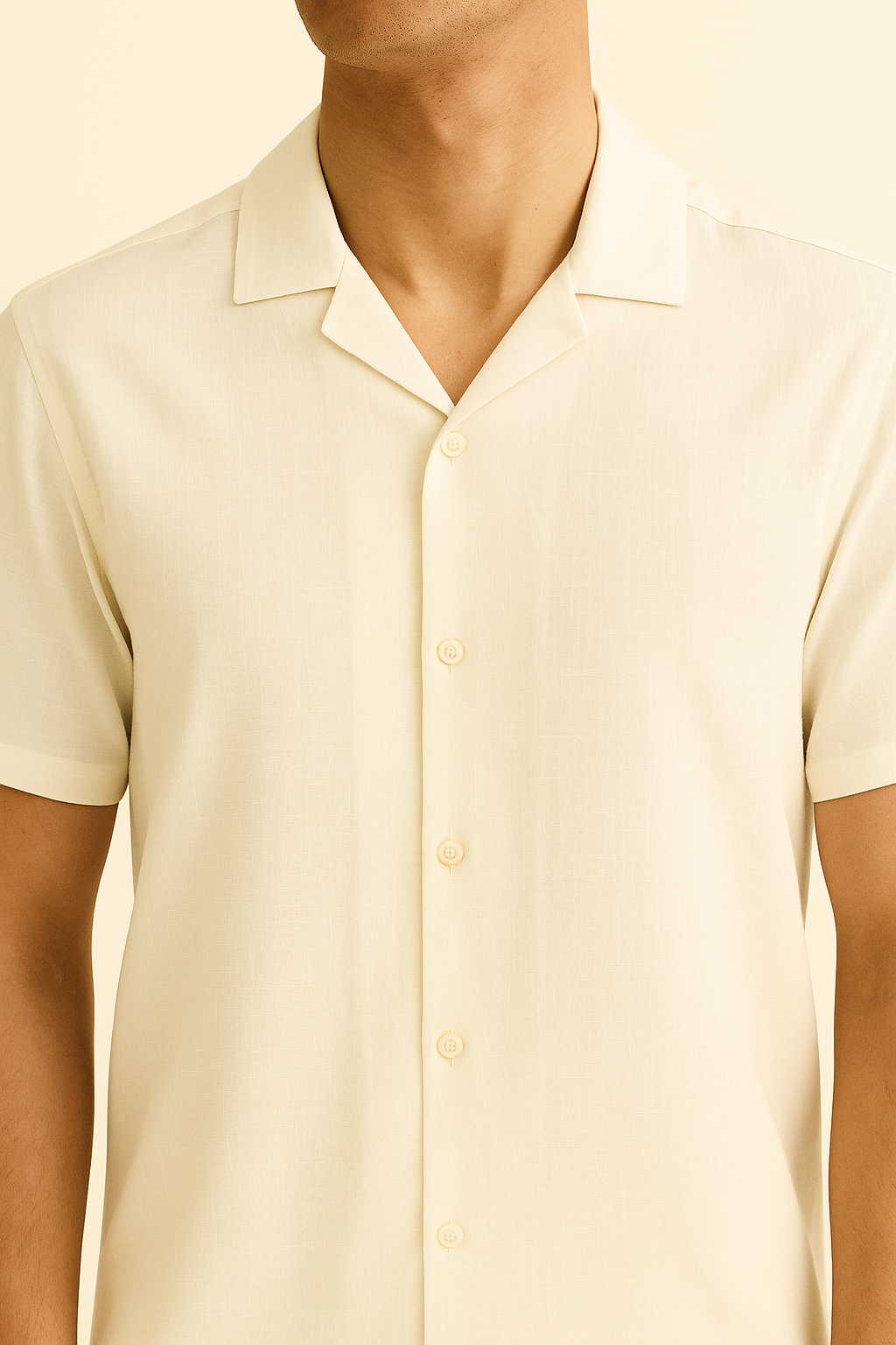 White Cuban Collar Shirt
