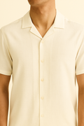 White Cuban Collar Shirt