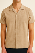 Sand Stone Cuban Collar Shirt