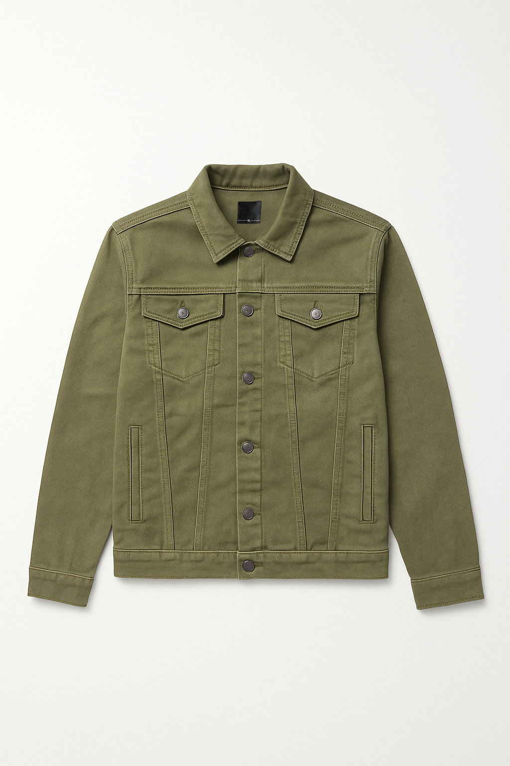 Olive Green Denim Jacket