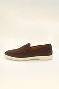 Chocolate Brown Suede Loafers
