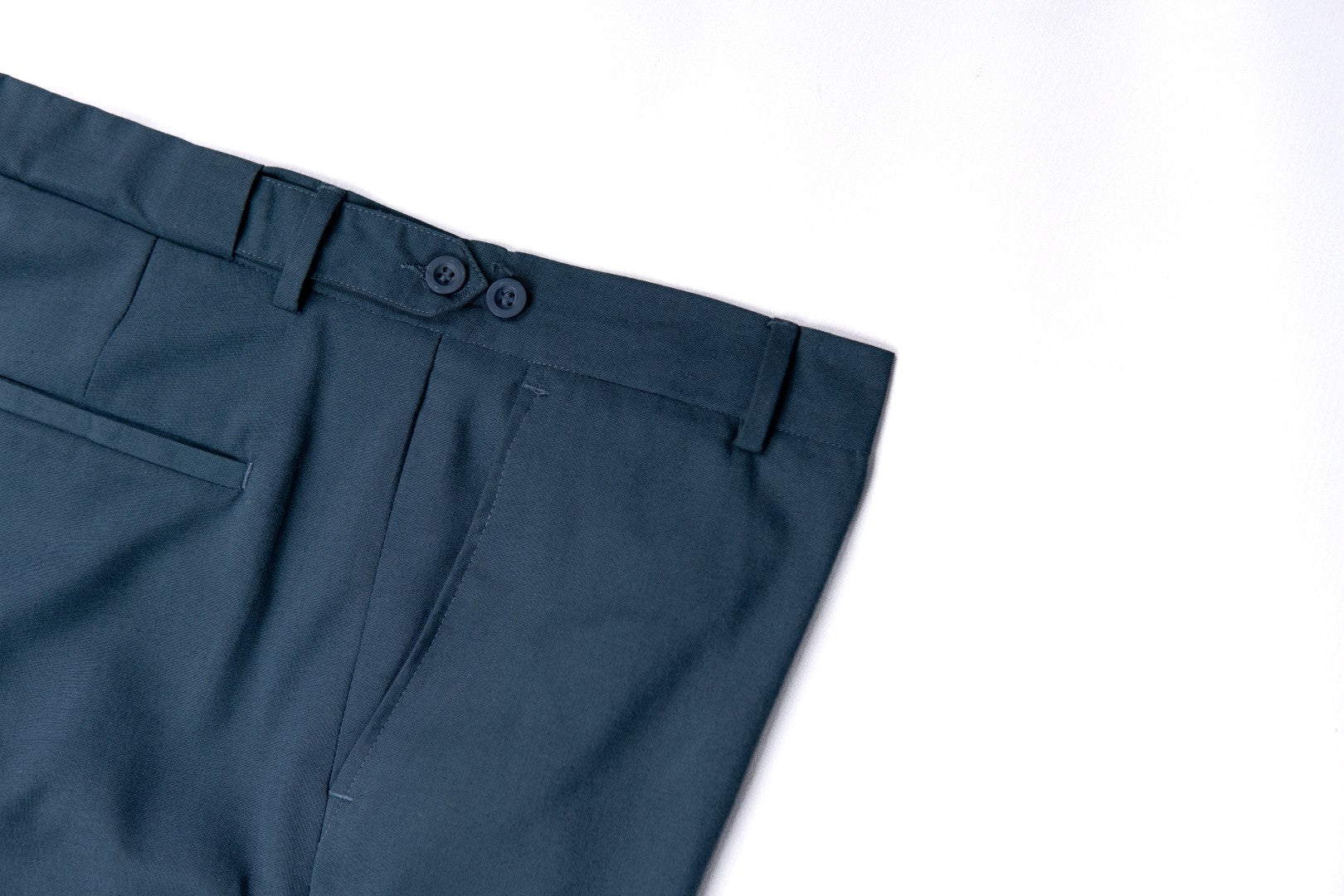 Tapered Fit Teal Blue Adjustable Pants