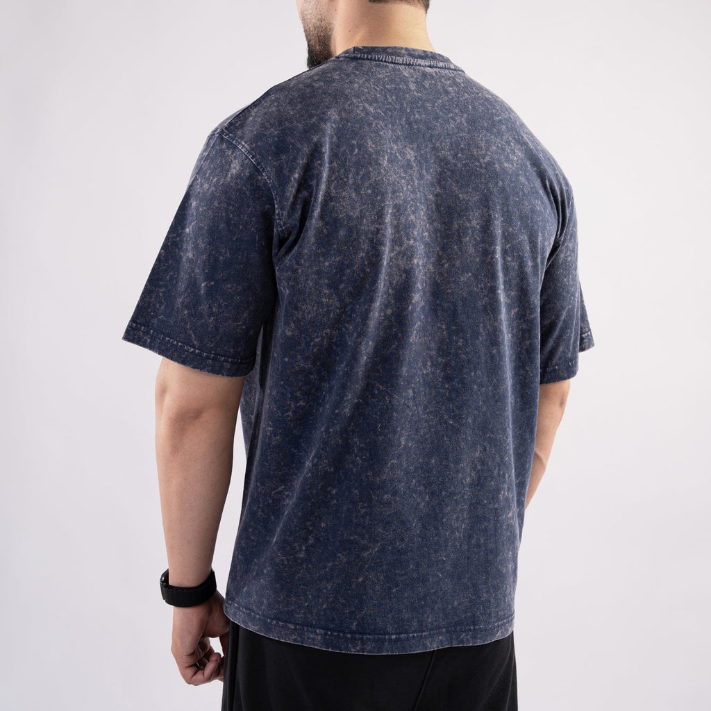 Navy Acid Wash Oversize T-Shirt