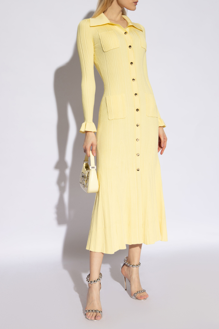 Cresenza Long Sleeve Ribbed Knit Sweater Maxi Dress