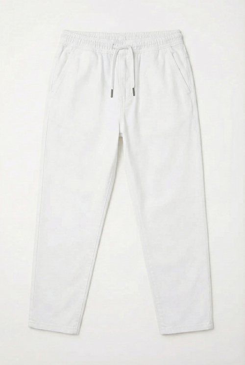 AO White Denim Joggers