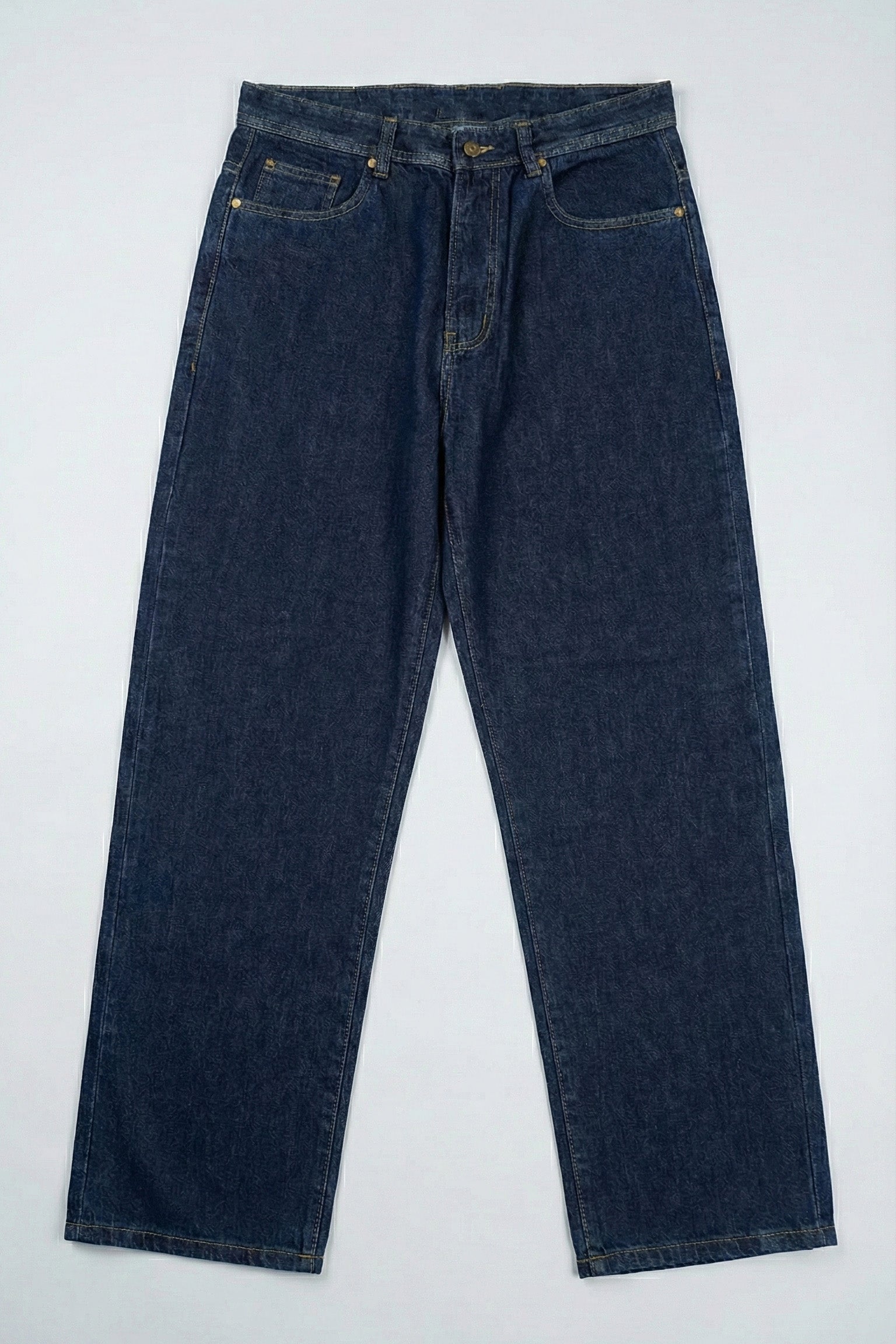 Dark Blue Straight Fit Denim