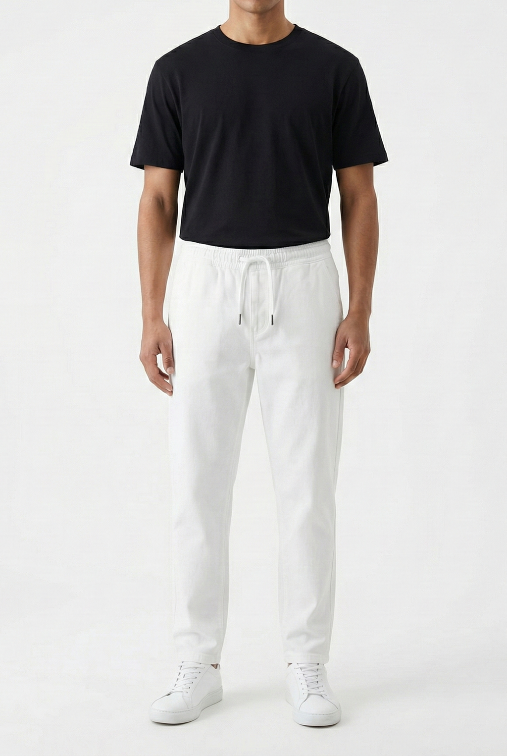 AO White Denim Joggers
