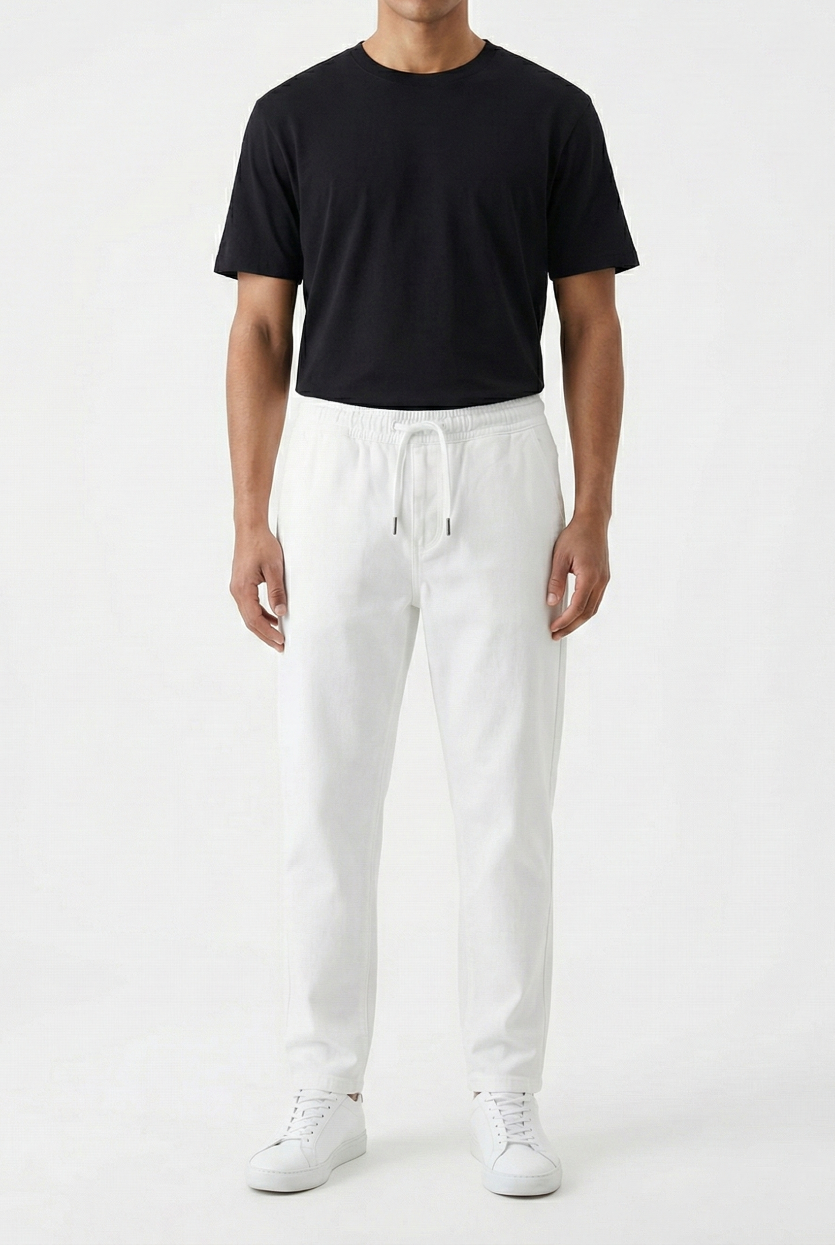 AO White Denim Joggers
