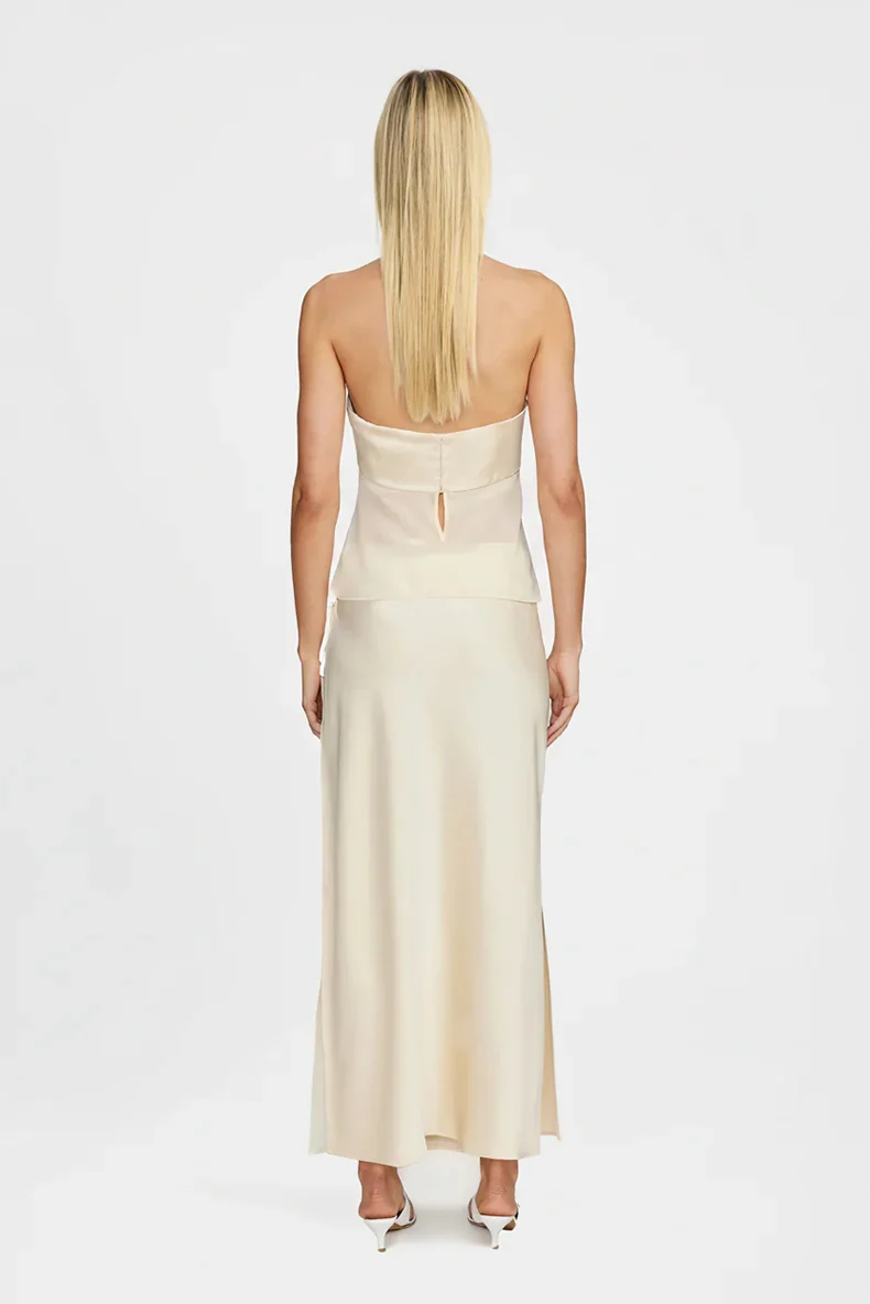 Adelise Sheer Semi Formal Wedding Guest Maxi Dress