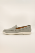 Grey Suede Loafers