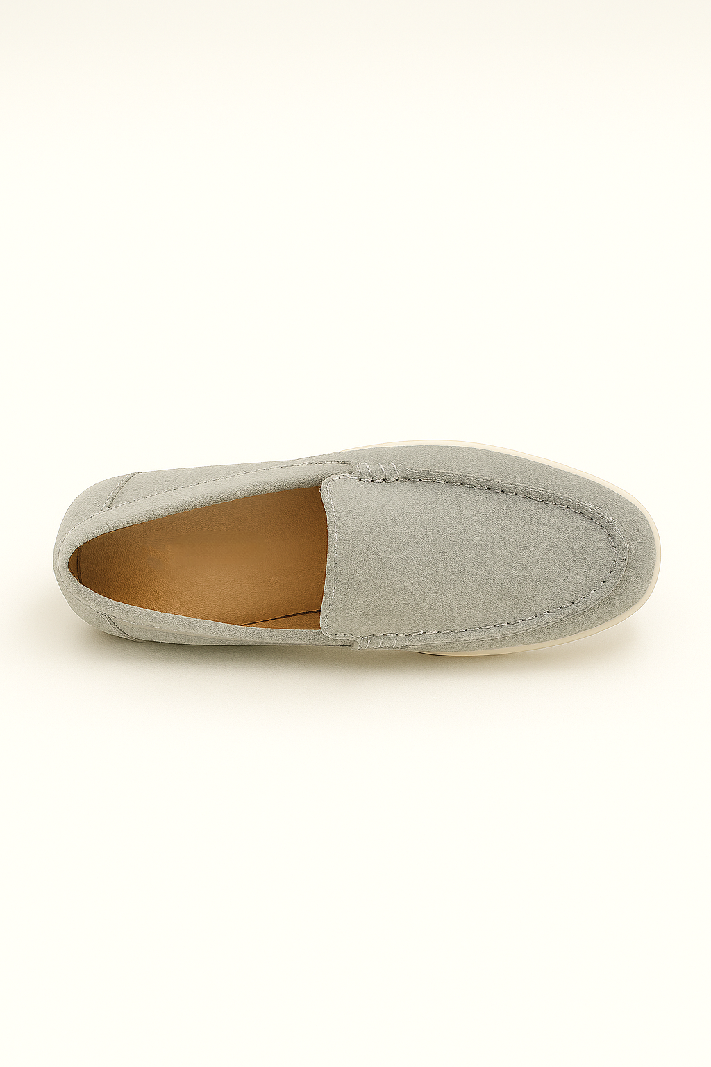 Grey Suede Loafers