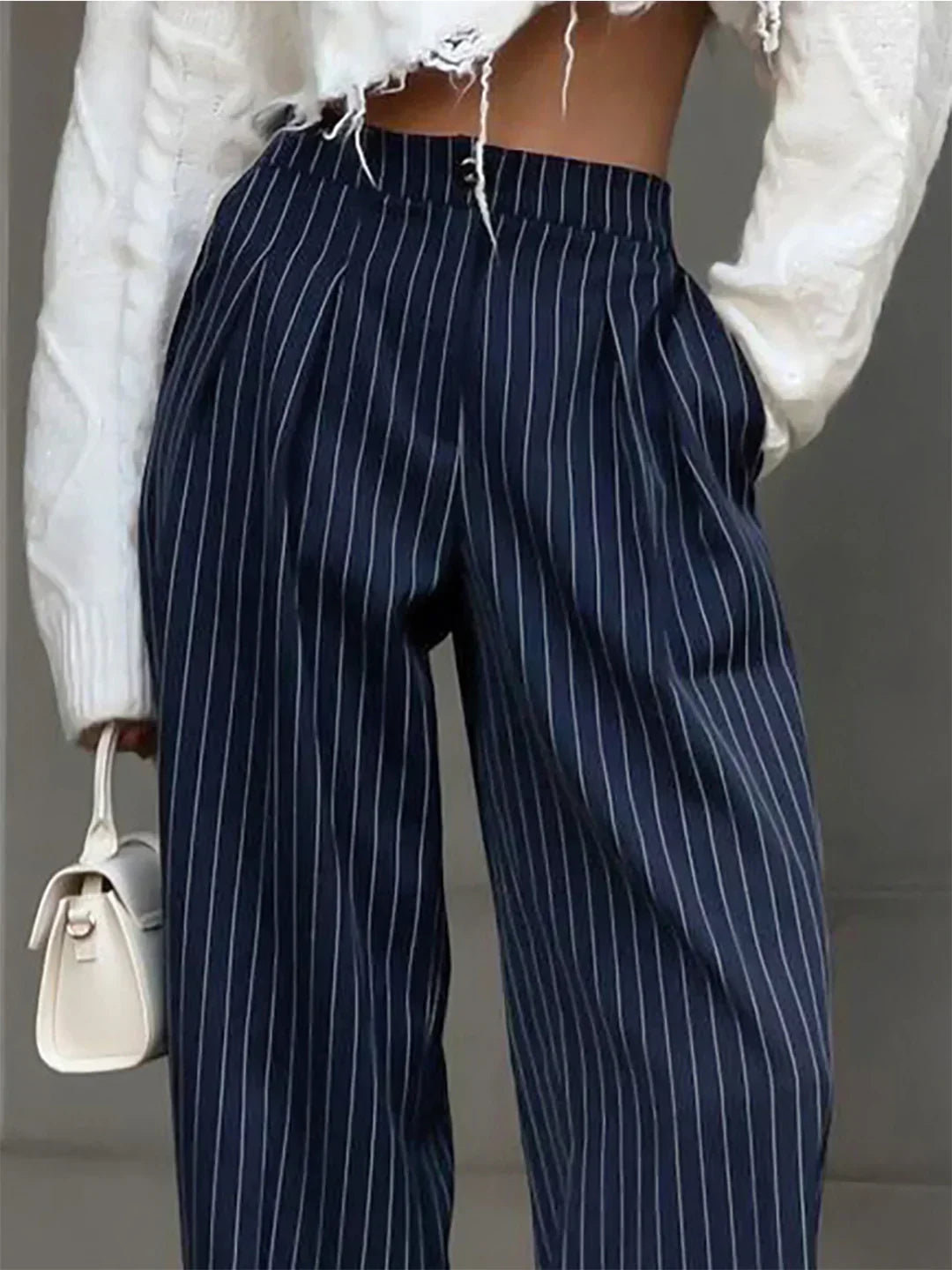 Dilavita Pinstripe Wide-Leg Pants