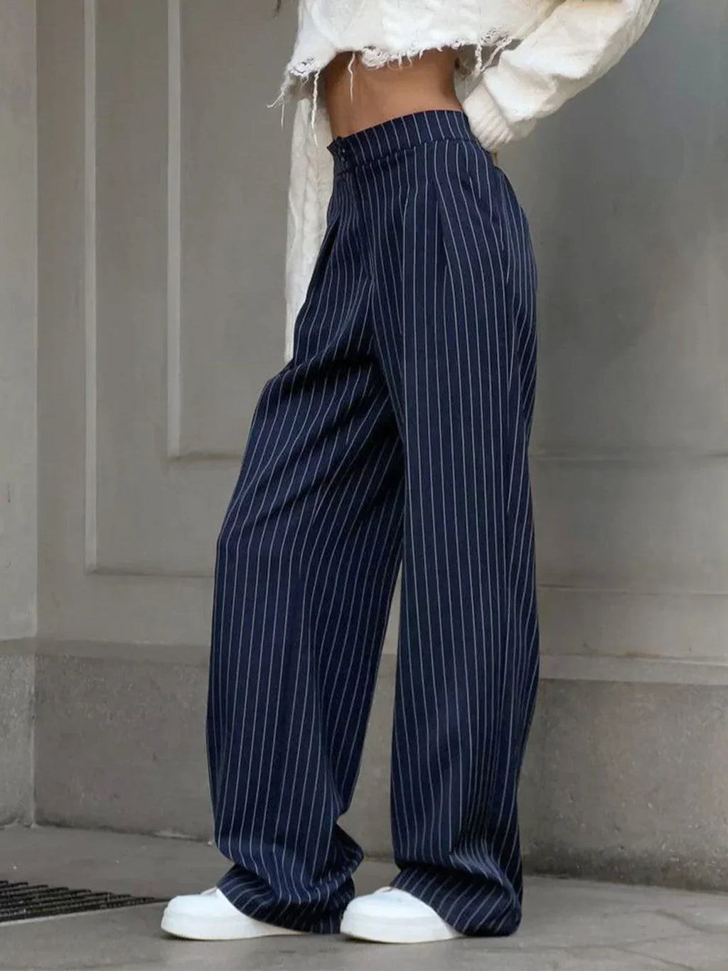 Dilavita Pinstripe Wide-Leg Pants