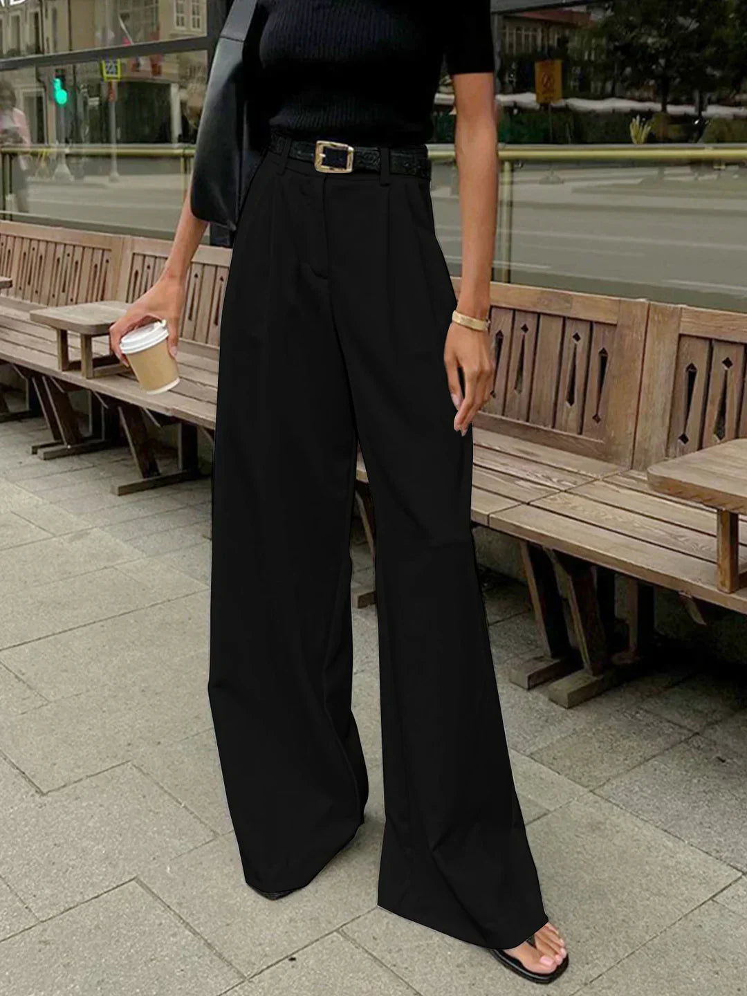 Amarzina White Wide-Leg Pants