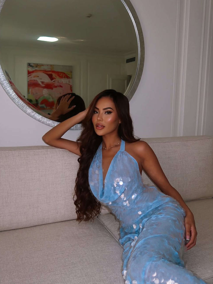 Irezzina Sequin Homecoming Maxi Dress