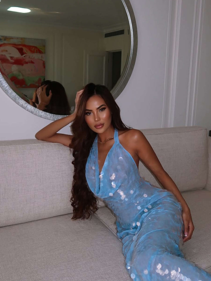 Irezzina Sequin Homecoming Maxi Dress