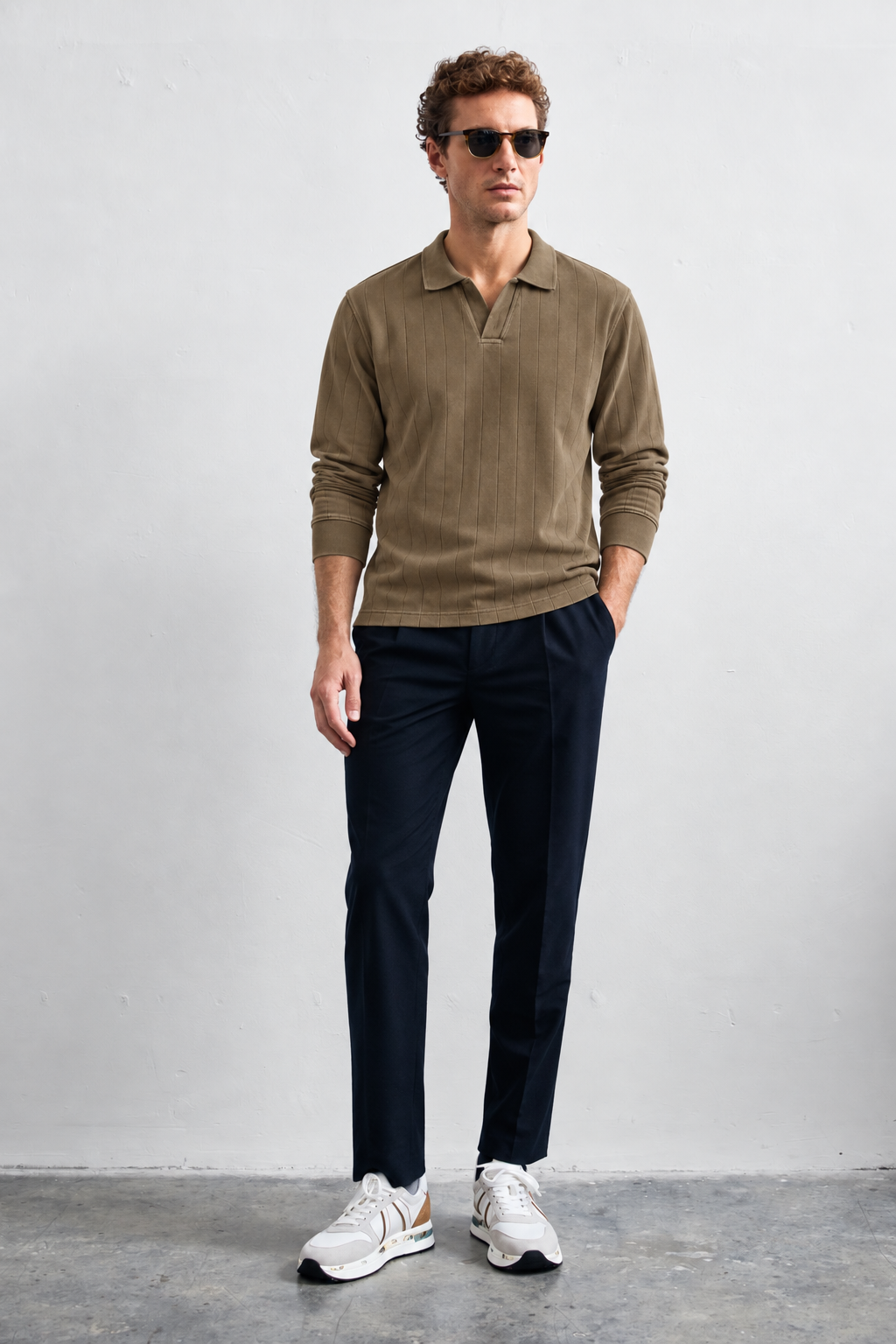 Drop Needle Brown Polo