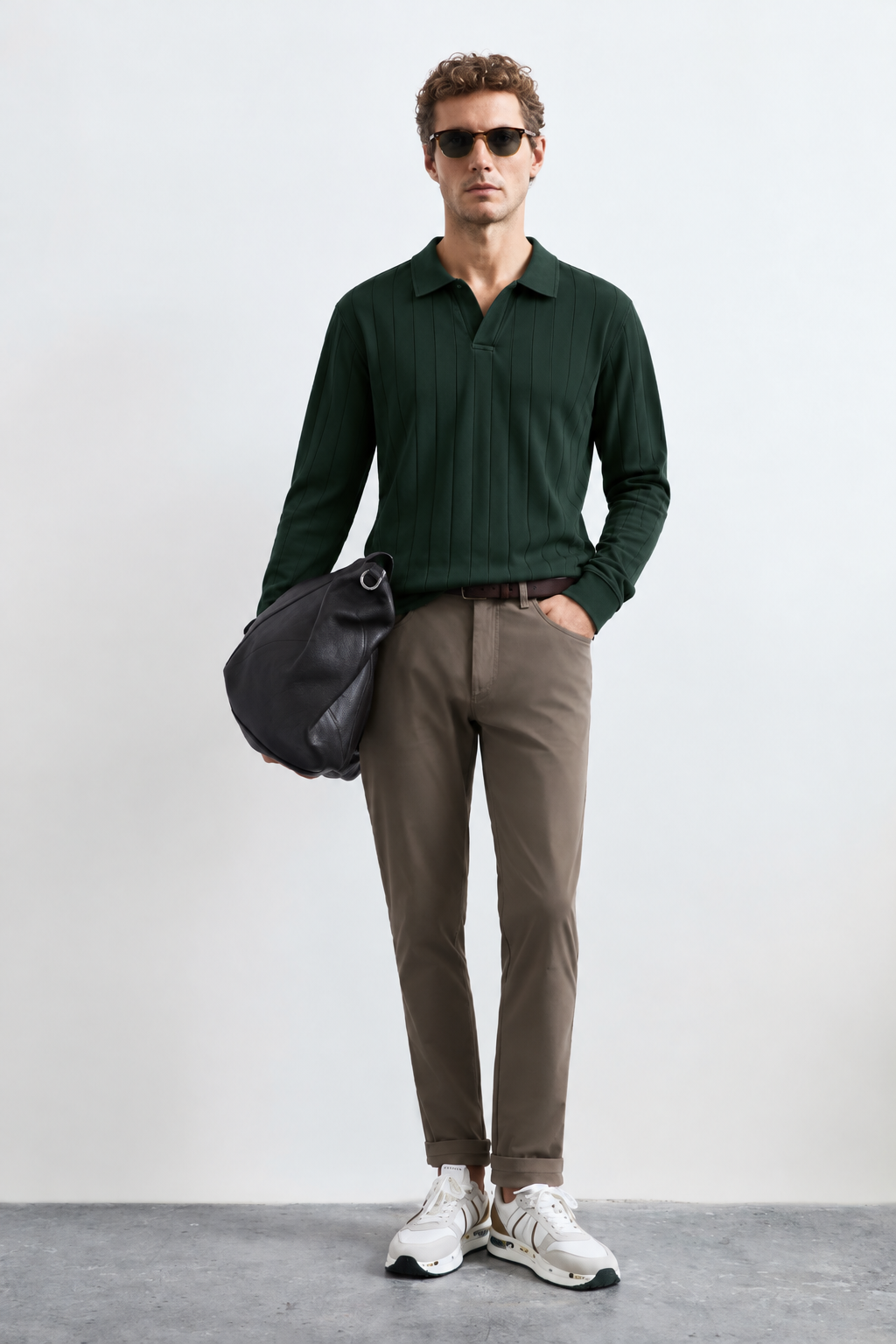 Drop Needle Olive Polo